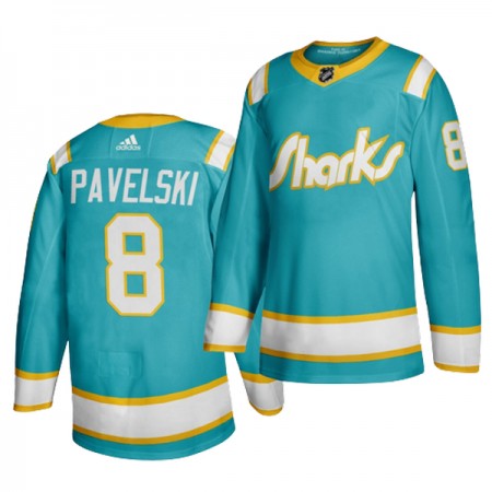 San Jose Sharks Joe Pavelski 8 Throwback Teal Trikot Authentic - Herren San Jose Sharks Joe Pavelski 8 Throwback Teal Trikot Authentic - Herren